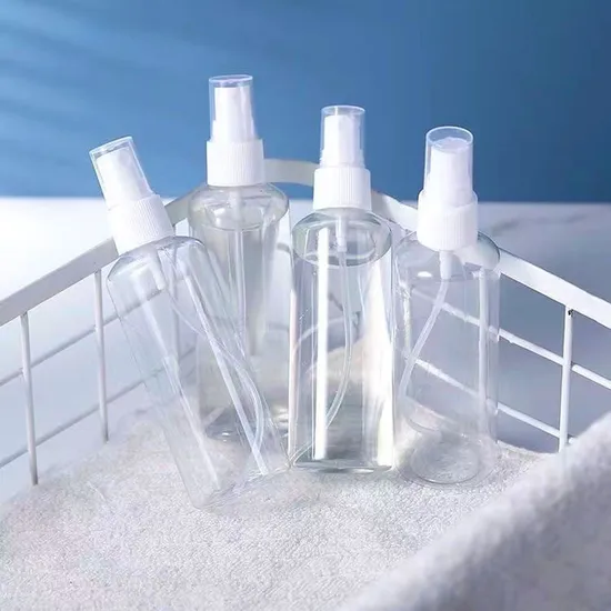 Flacon de pulvérisation en plastique transparent blanc pour animaux de compagnie 200 ml de brume fine vide pour l'emballage cosmétique