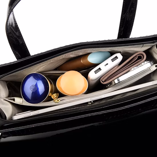 Sac à main en cuir de chèvre lavable de luxe léger de grande capacité pour dames